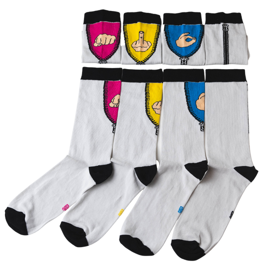 Calcetines Cremallera y Manos